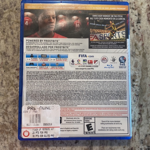 PS4 FIFA 17 game relatively good condition preowned edition from GameStop - Picture 2 of 2